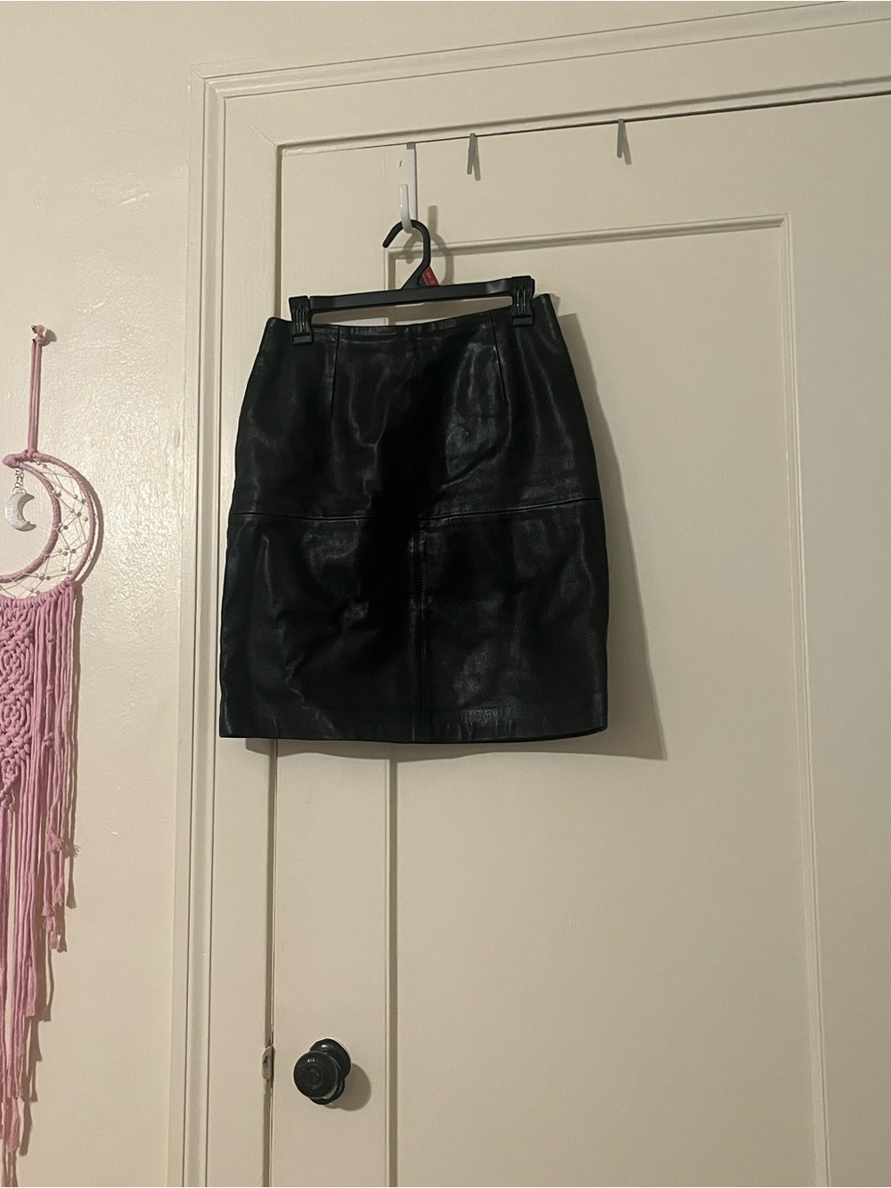 Amanda Smith Black Leather Mini Skirt